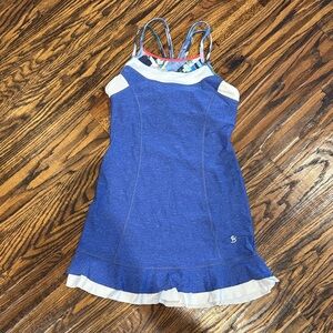 Sofibella Blue Athletic tennis Dress with Ruffle Hem
